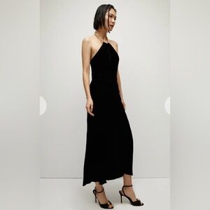 NWT Veronica Beard Josette Velvet Halter Dress